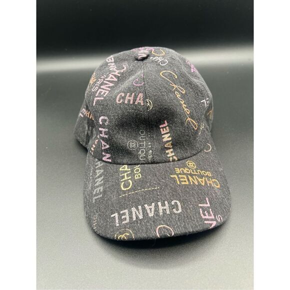Chanel CC 22P dark denim logo all over cap main image 9